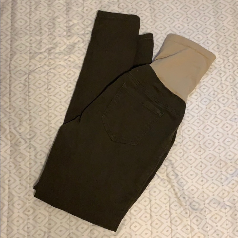 Olive green maternity pants